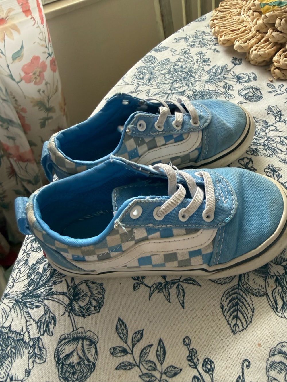 Toddler Blue Check Vans